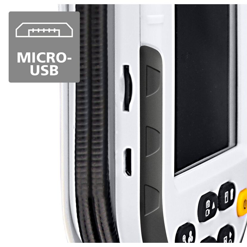 Nahaufnahme VideoPocket Micro-USB-Anschluss