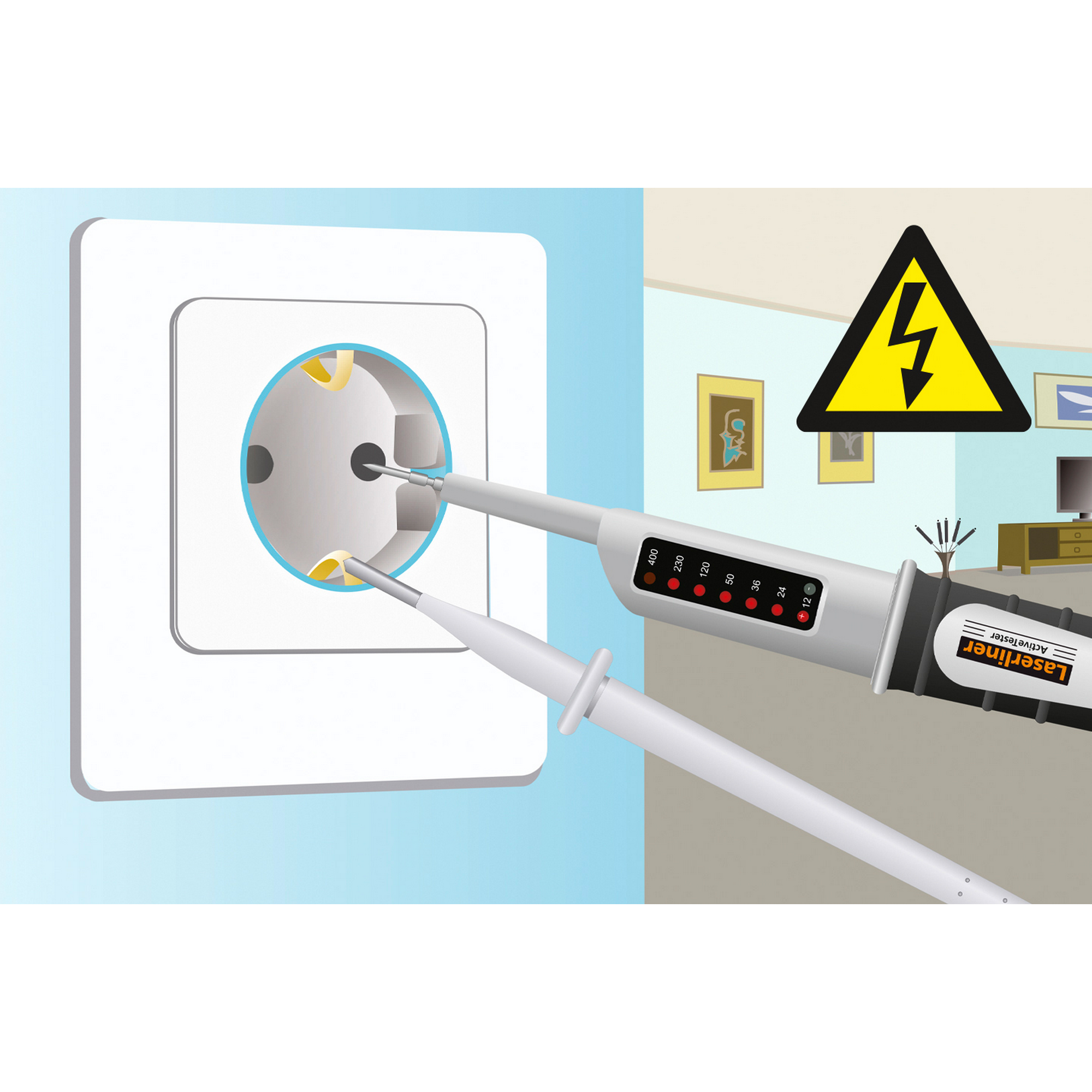 Spannungsprüfer 'ActiveTester' 2-polig