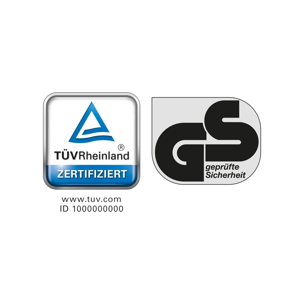 TÜV Rheinland Zertifizierung und GS-Siegel für geprüfte Sicherheit