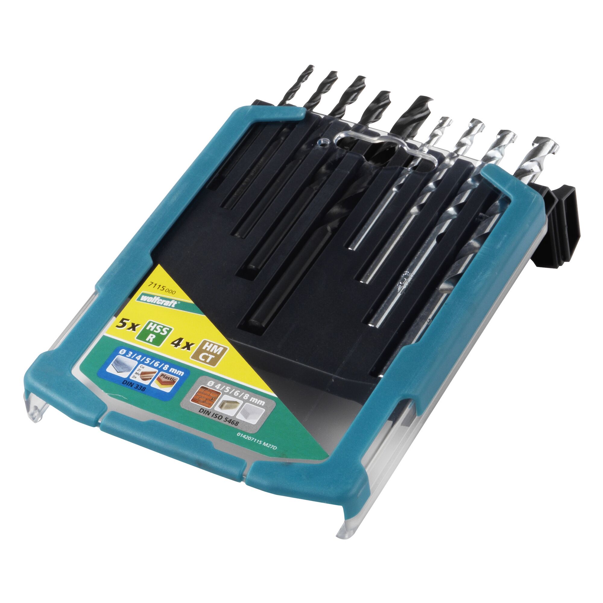 Wolfcraft Kombi-Sortiment Metall-Stein, 9 Bohrer