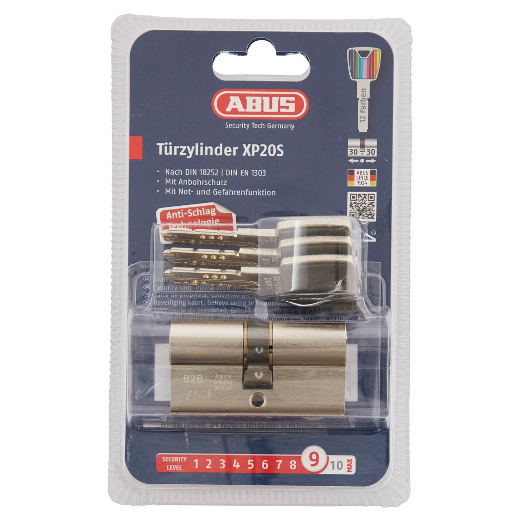 ABUS Türzylinder XP20S mit drei Schlüsseln