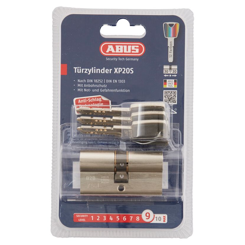 ABUS Türzylinder XP20S mit drei Schlüsseln