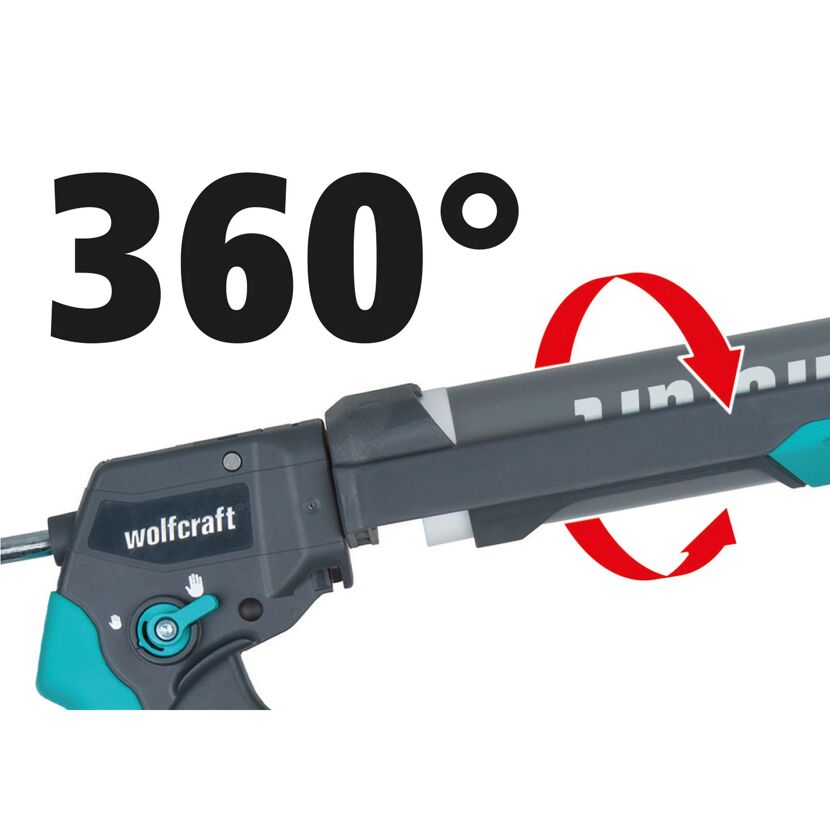 Kartuschenpresse für 360° drehbare Kartuschen