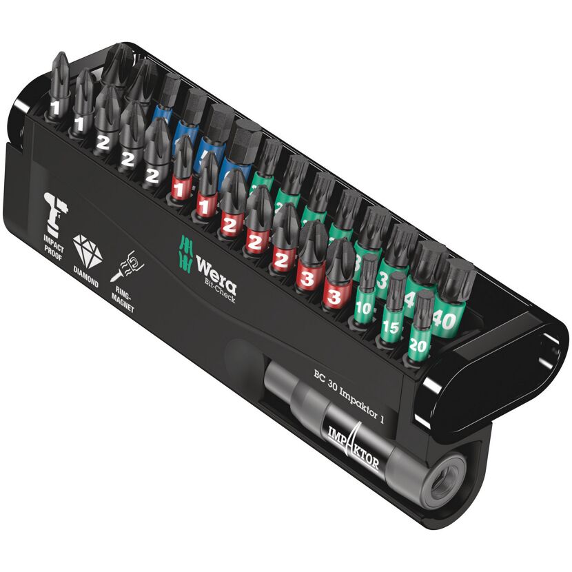 Wera Bit-Check 30 Impaktor 1 mit Bits