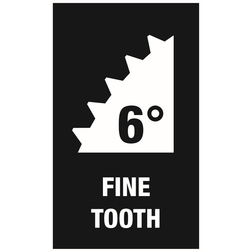 Säge mit 6 Grad Winkel, feine Zahnung