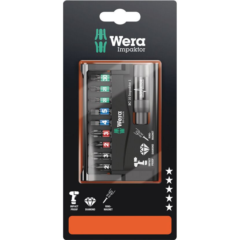 Wera Bit-Check Impaktor 1 mit Bits