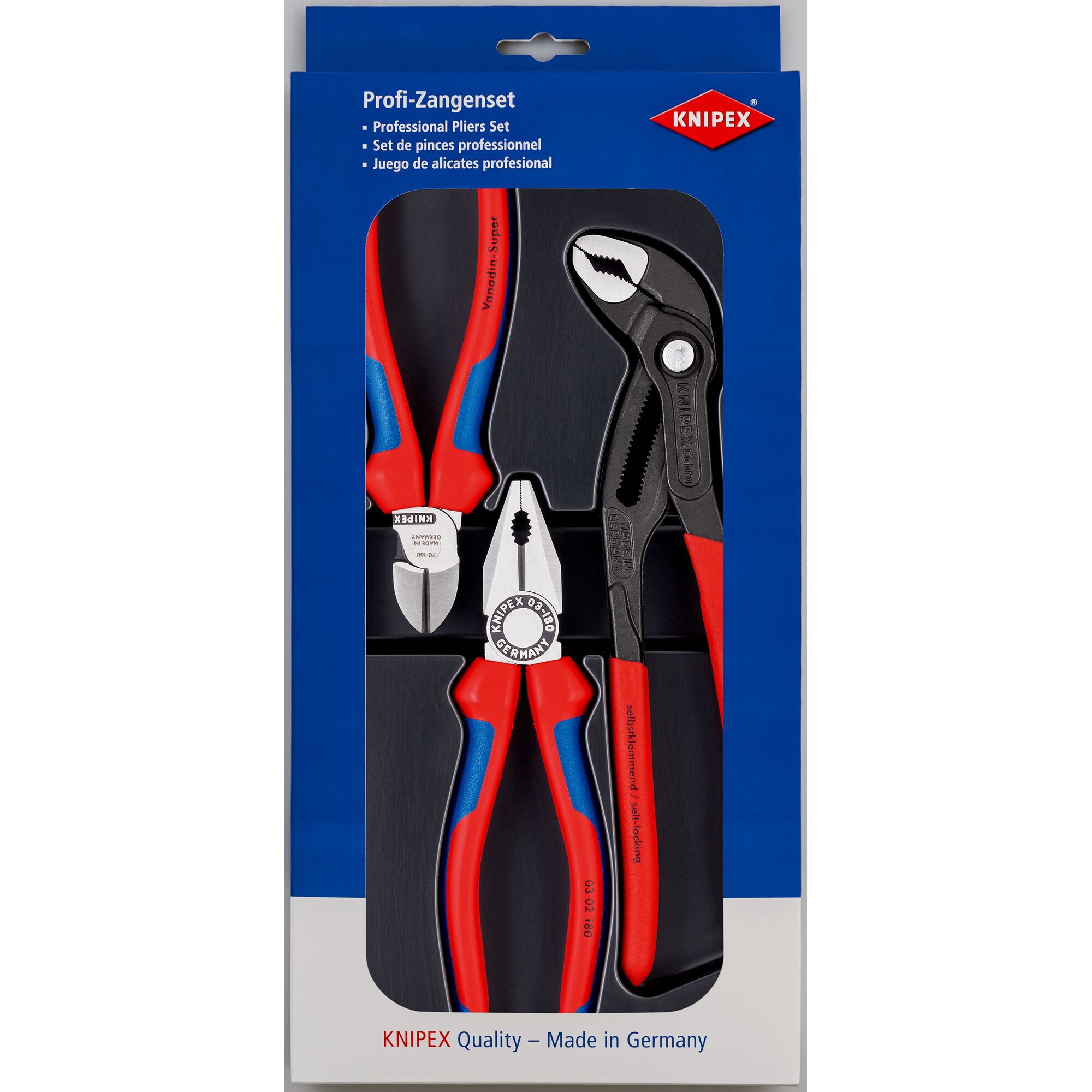 Knipex Profi-Zangenset mit drei Zangen