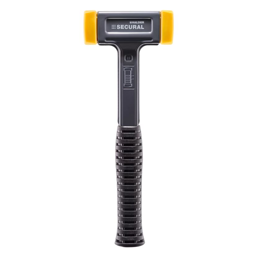 SECURAL Schonhammer mit schwarzem Griff und gelben Köpfen