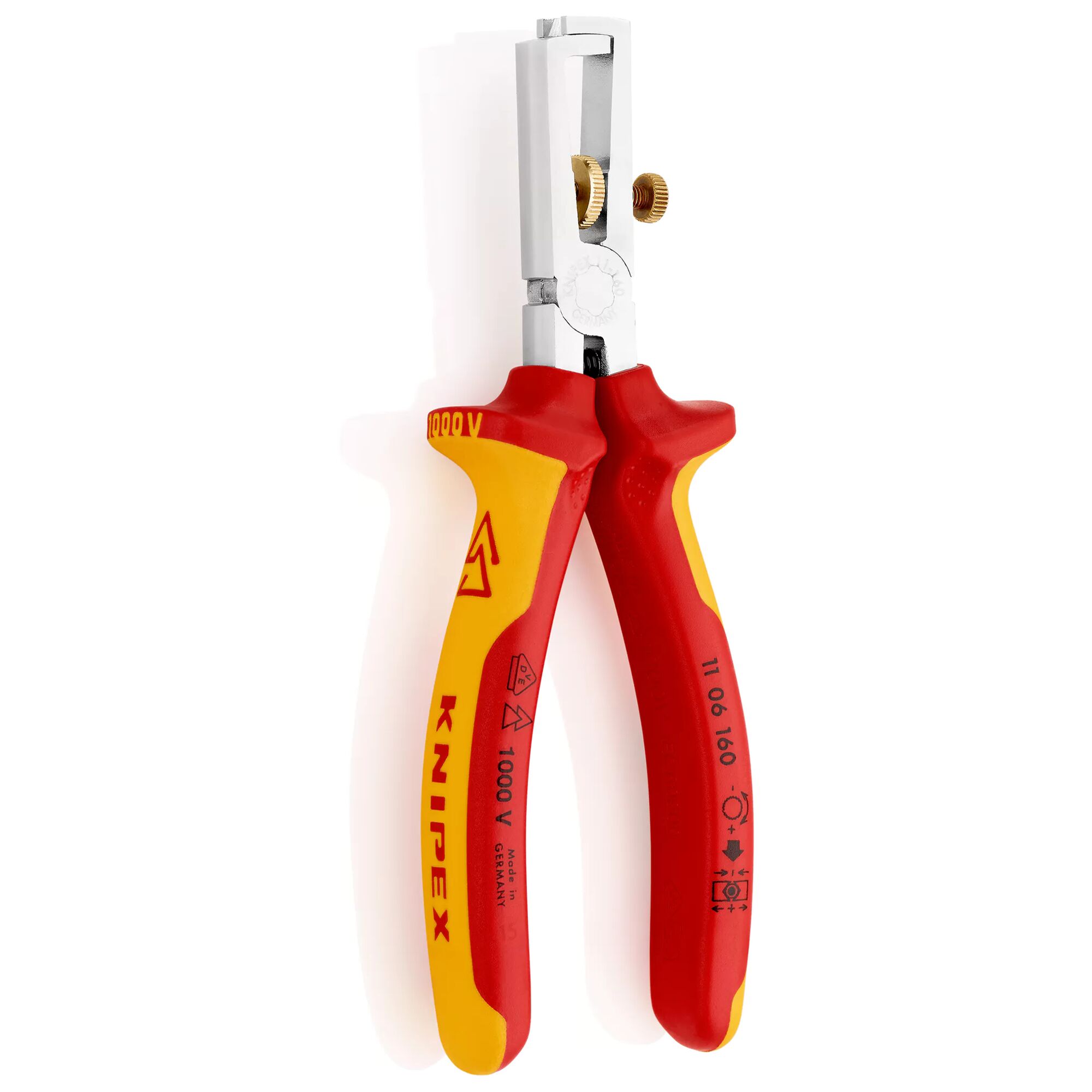 Knipex Abisolierzange mit gelben und roten Griffen