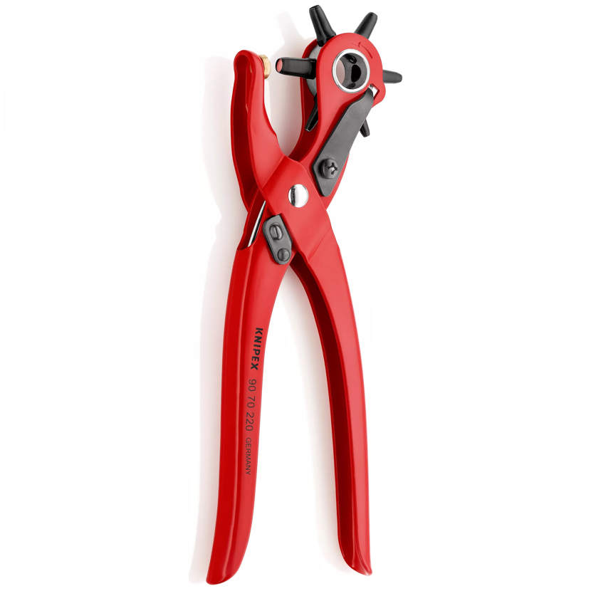 Rote Revolverlochzange von Knipex