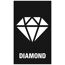 Weißer Diamant auf schwarzem Hintergrund. DIAMOND