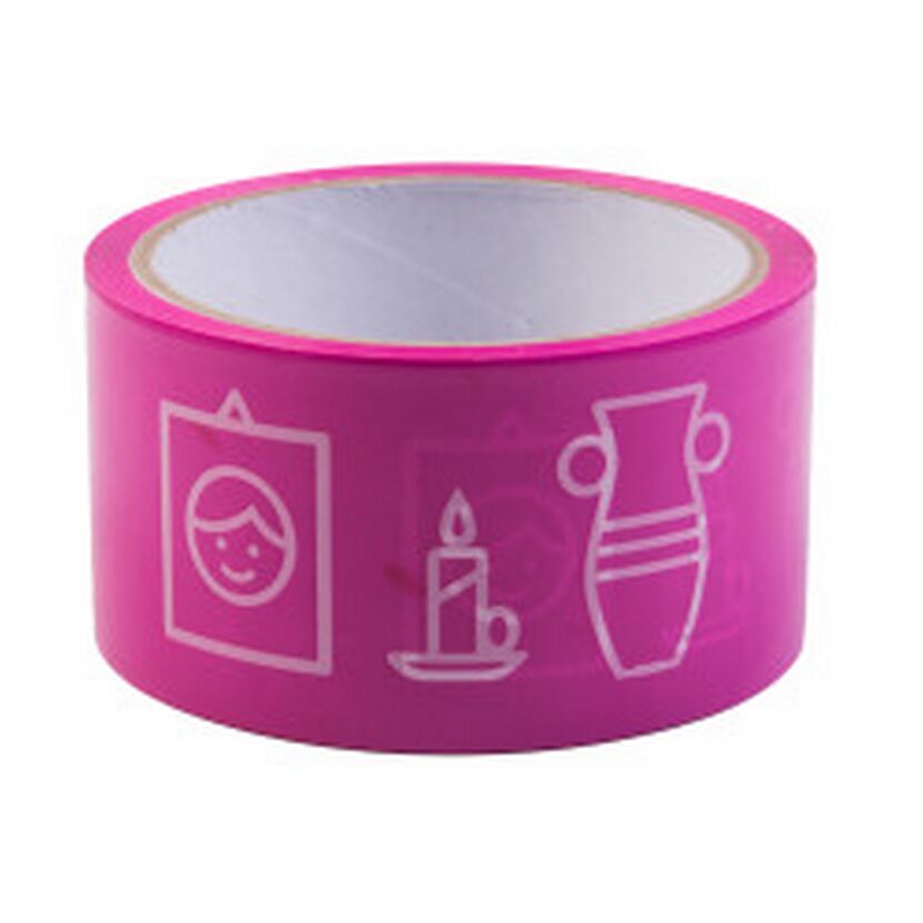 Pinkes Klebeband mit Dekorationen