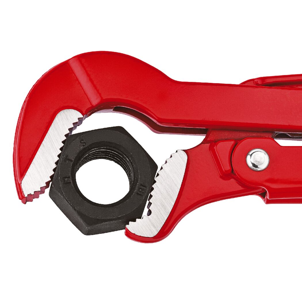 S-Maul-Rohrzange rot pulverbeschichtet 425 mm 1,5"