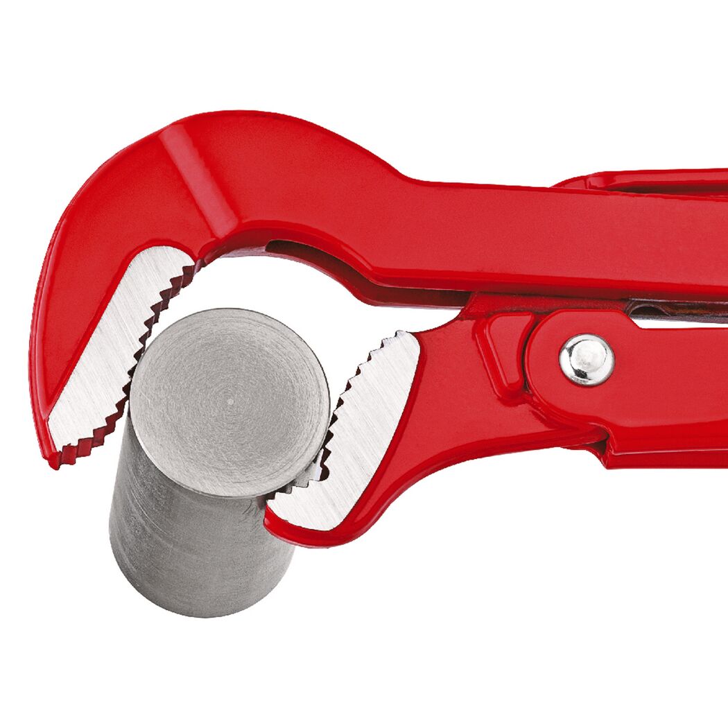 S-Maul-Rohrzange rot pulverbeschichtet 425 mm 1,5"