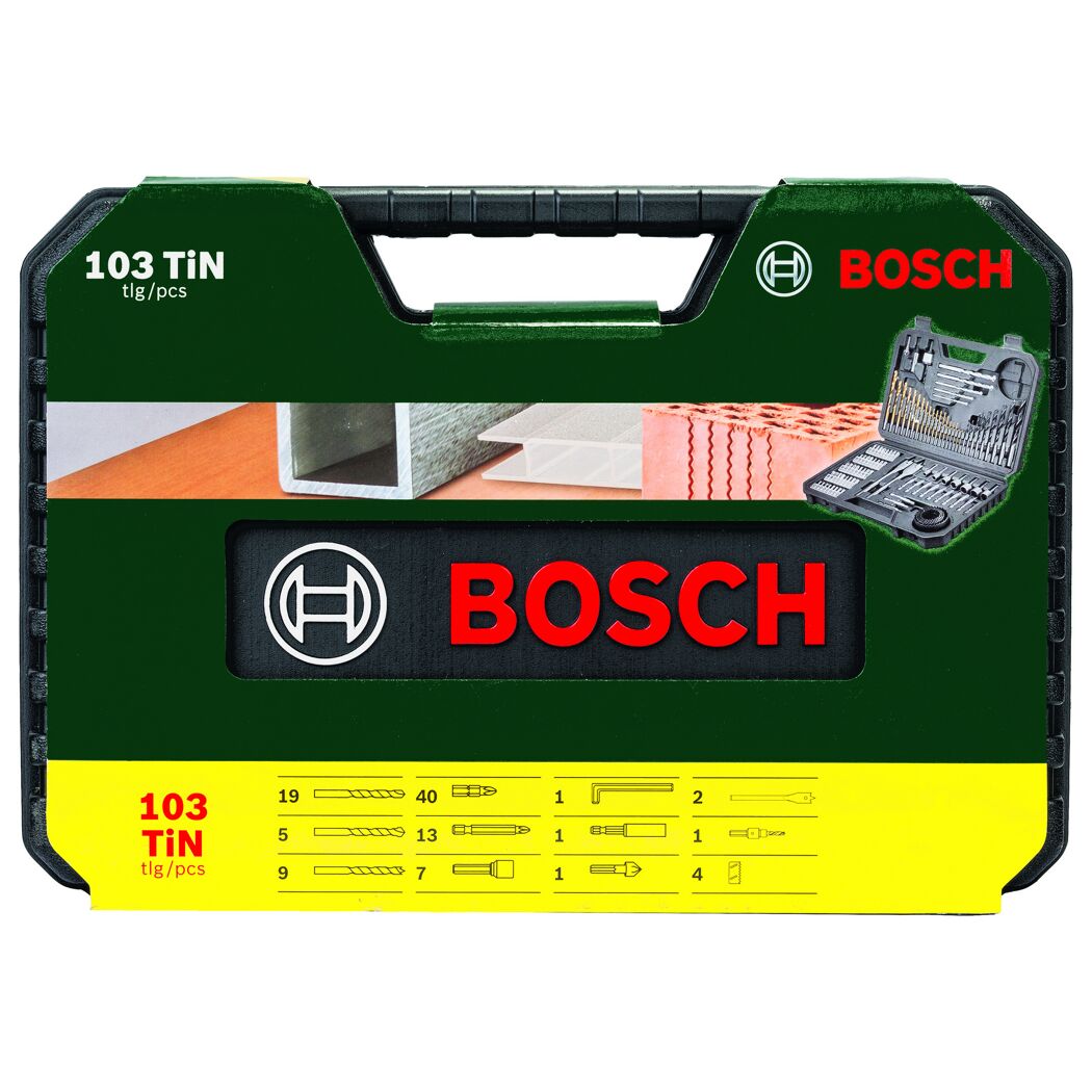 Bohrer- und Bit-Set 'V-Line' Titanium Box, 103-teilig