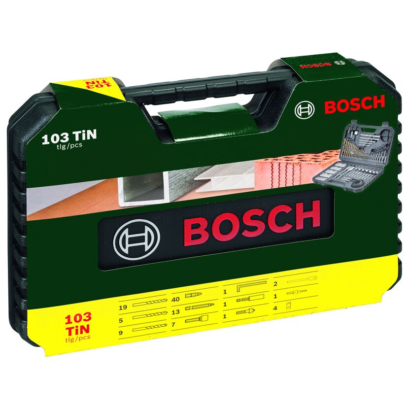 Bohrer- und Bit-Set 'V-Line' Titanium Box, 103-teilig