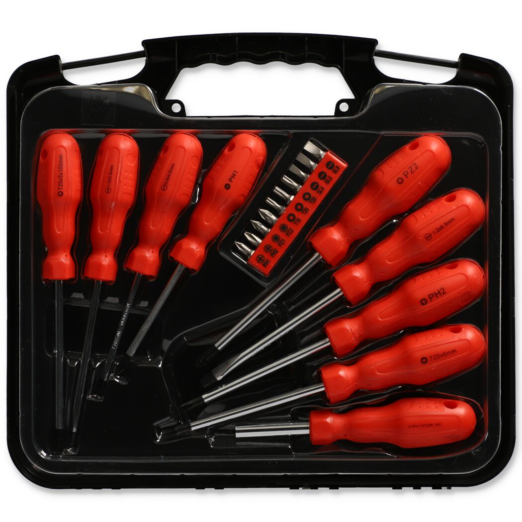 Schraubendreher-Set SL/PH/PZ/Torx, 19-teilig