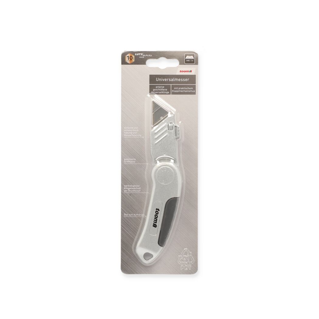 toom Universalmesser mit Klinge und Verpackung
