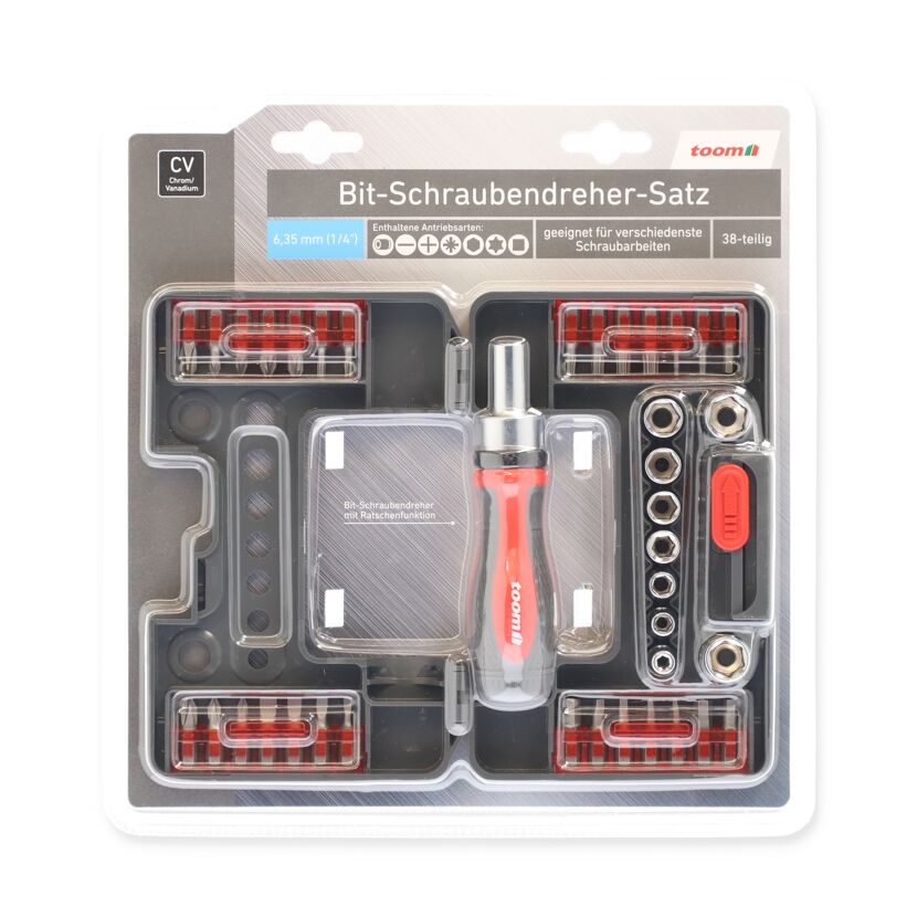 38-teiliger Bit-Schraubendreher-Satz von toom
