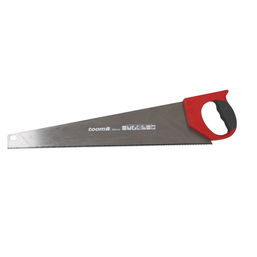 Handsage 550 mm mit rot-schwarzem Griff
