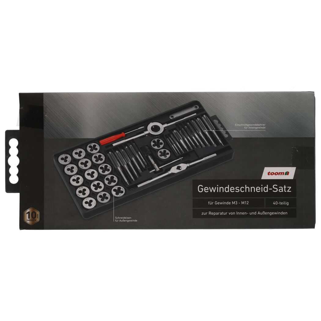 Gewindeschneid-Set M3-M12 40-teilig
