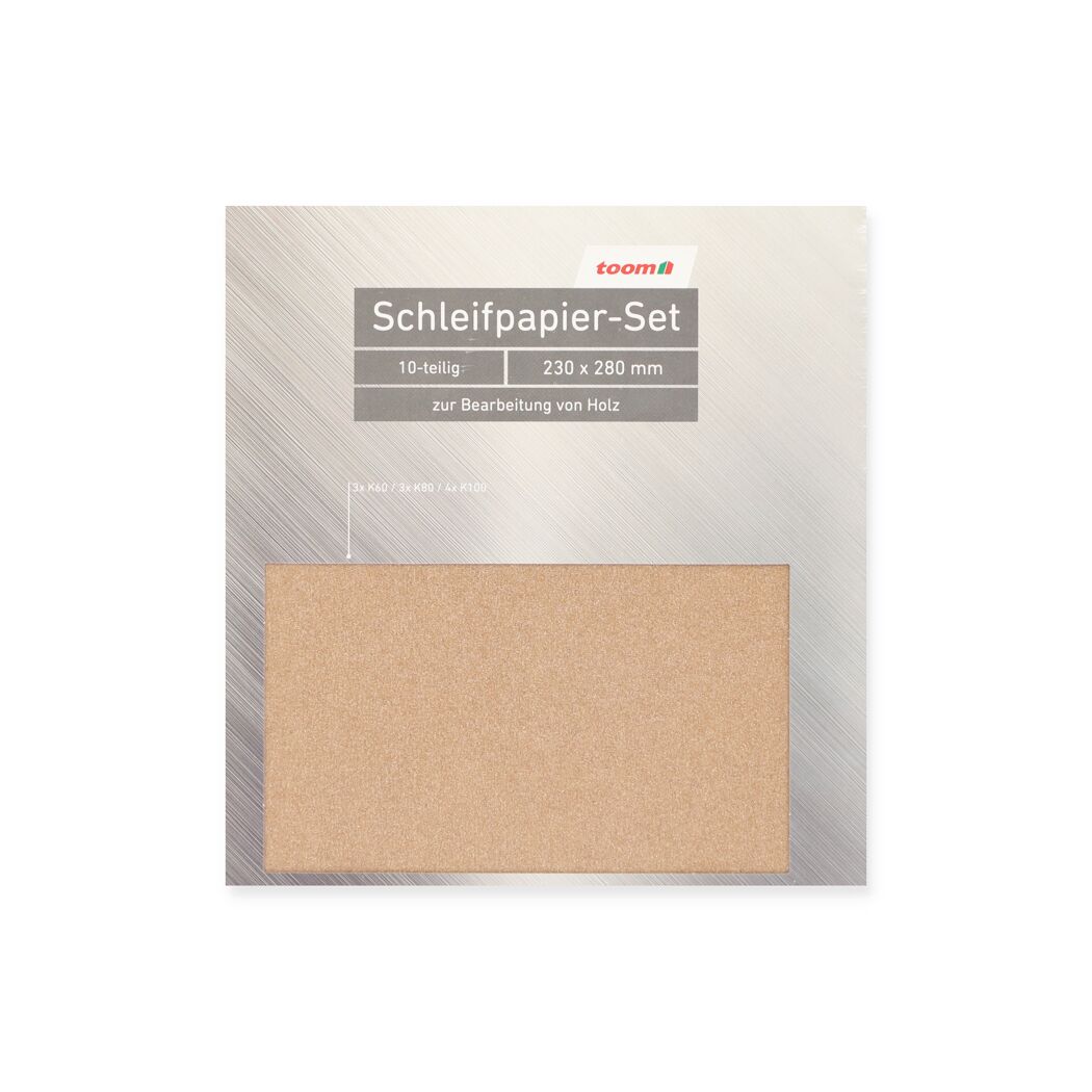 Schleifpapier-Set 10-teilig 230 x 280 mm