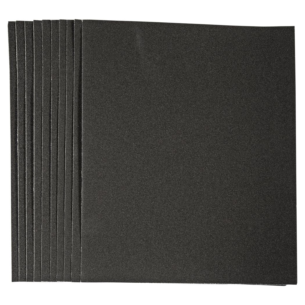 Schwarzes Schleifpapierset, 10-teilig