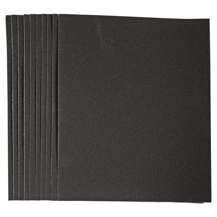 Schwarzes Schleifpapierset, 10-teilig
