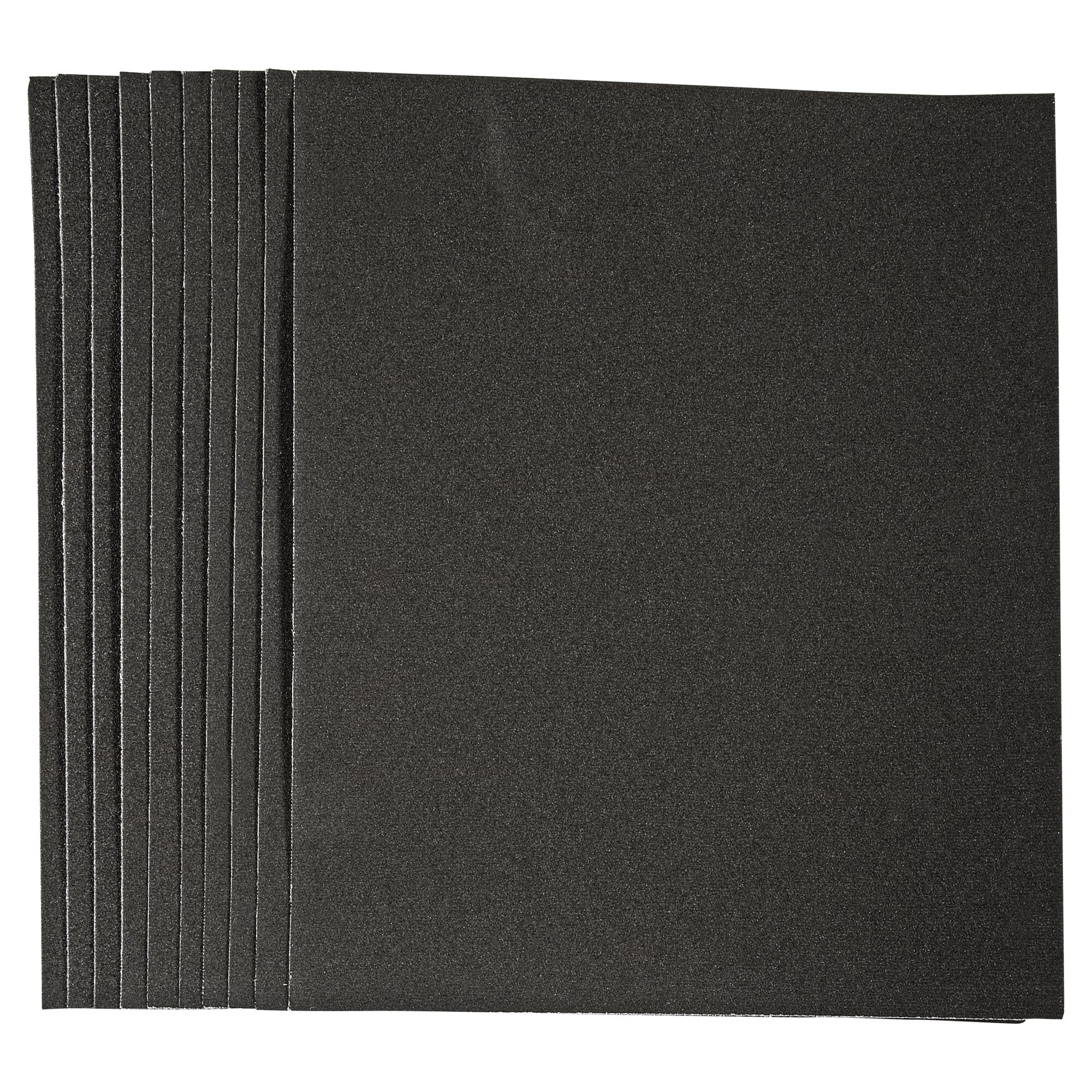 Schwarzes Schleifpapierset, 10-teilig