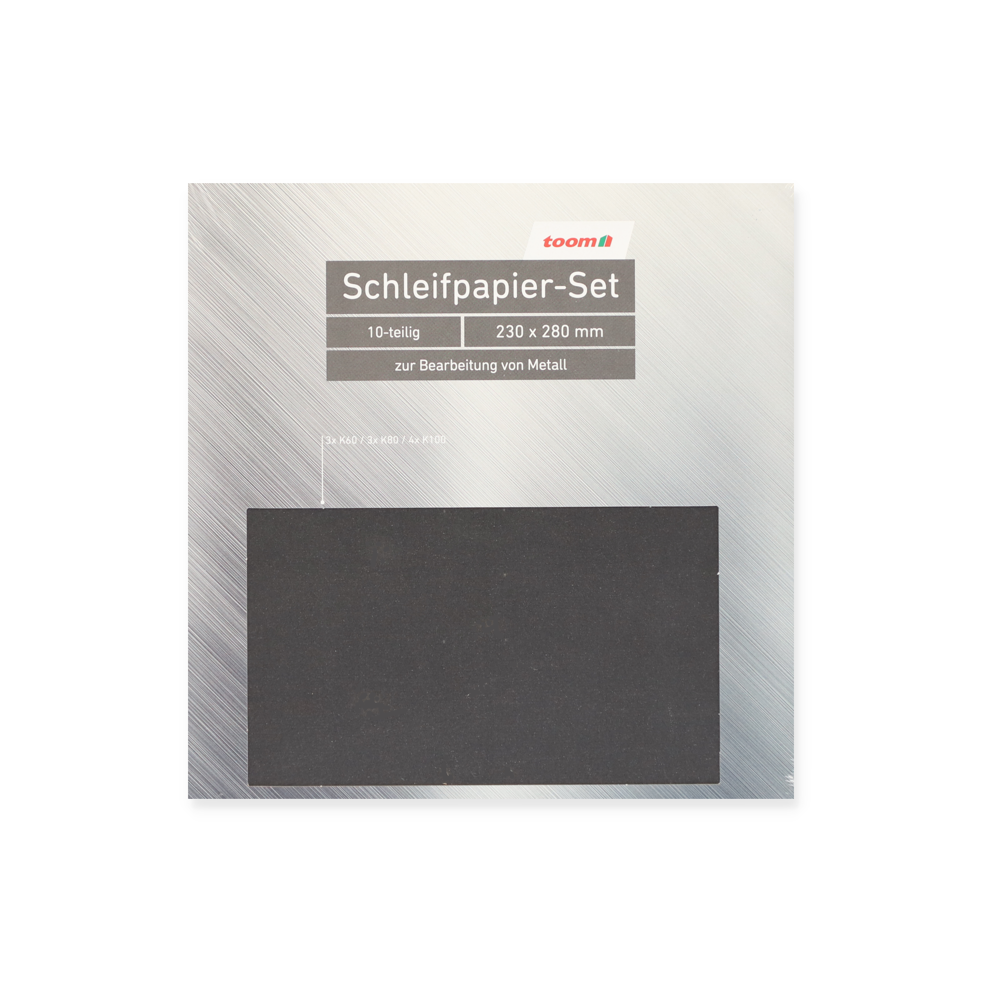 Schleifpapier-Set für Metall 23 x 28 cm 10-teilig + product picture