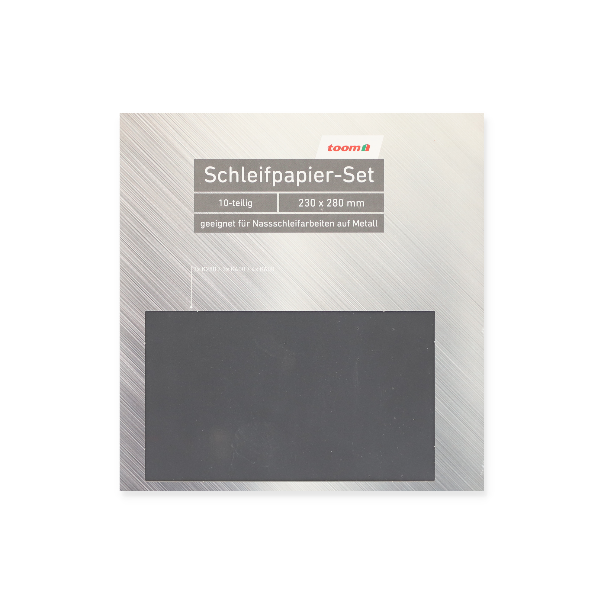 Schleifpapier-Set für Metall 23 x 28 cm 10-teilig + product picture