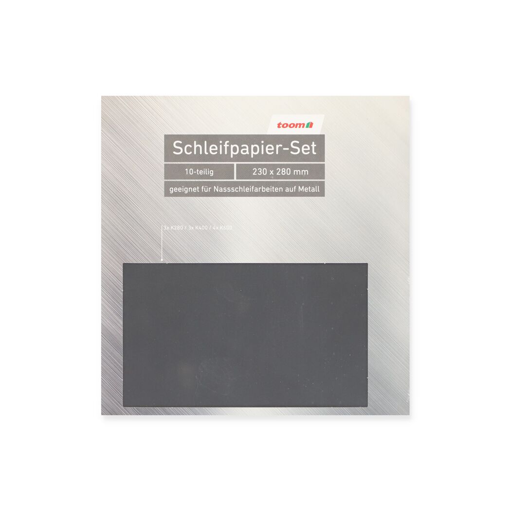 Schleifpapier-Set von toom, 10-teilig, 230 x 280 mm