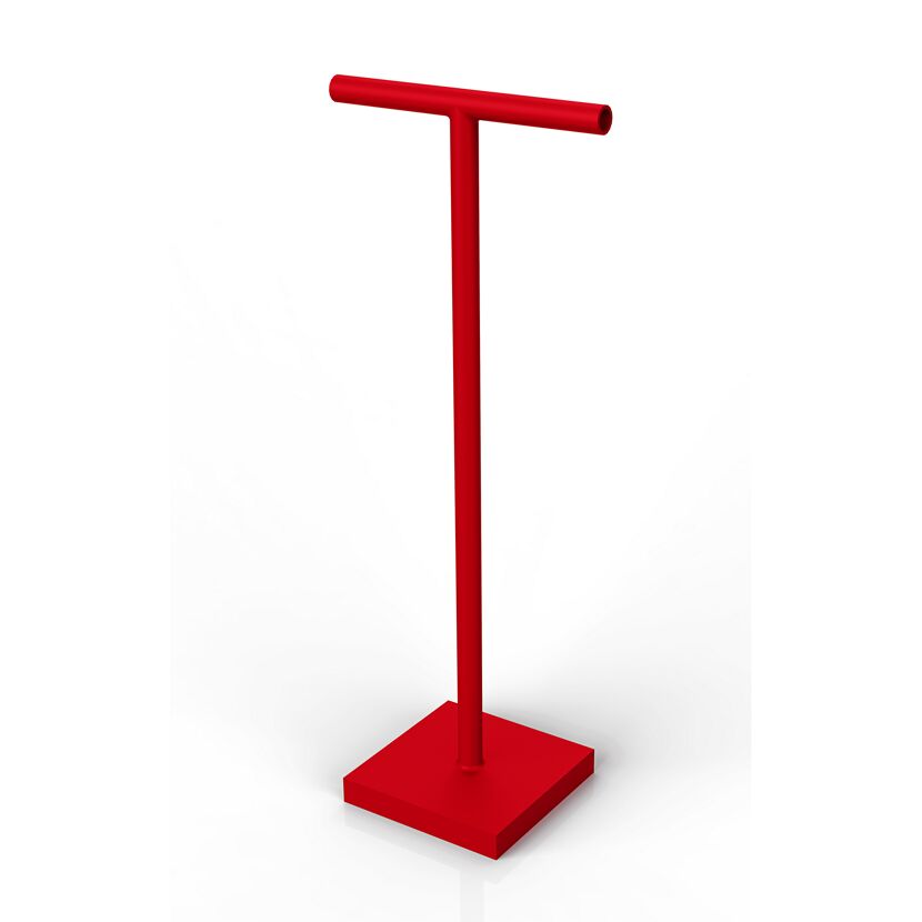 Roter Beton-Stampfer