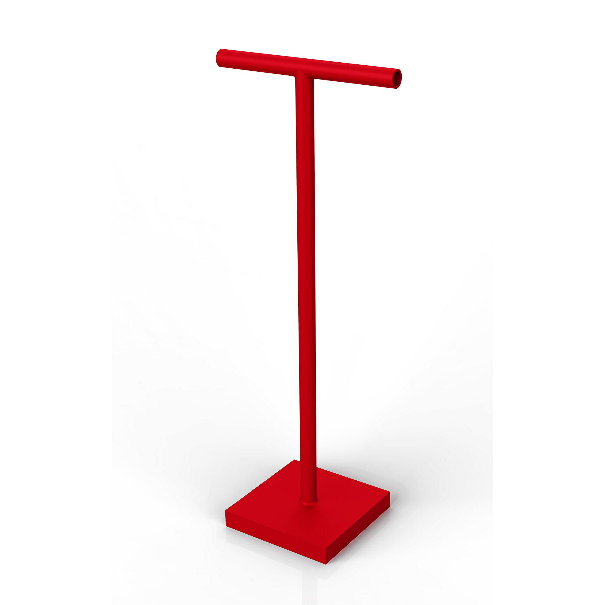 Roter Beton-Stampfer