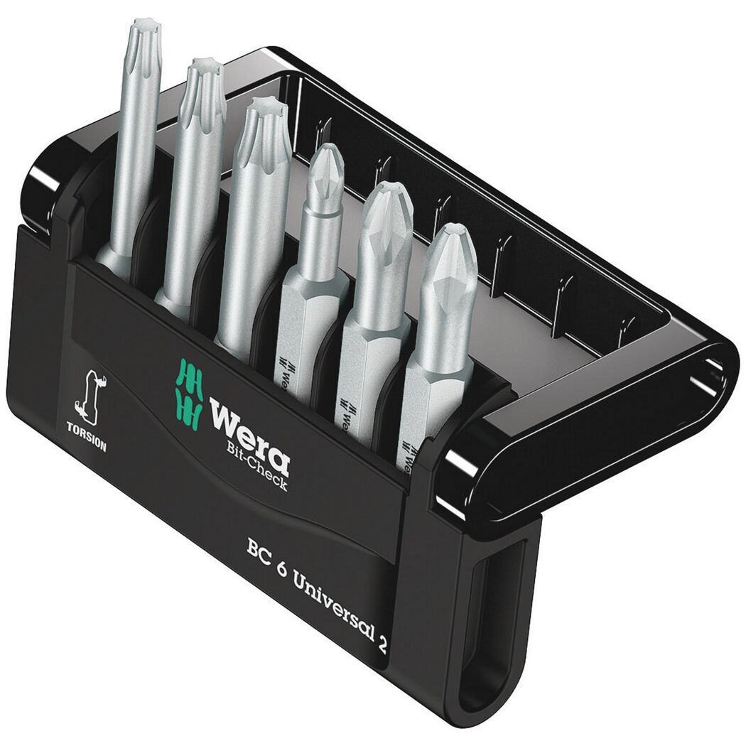 Wera Bit-Check Universal 2 mit sechs Bits.