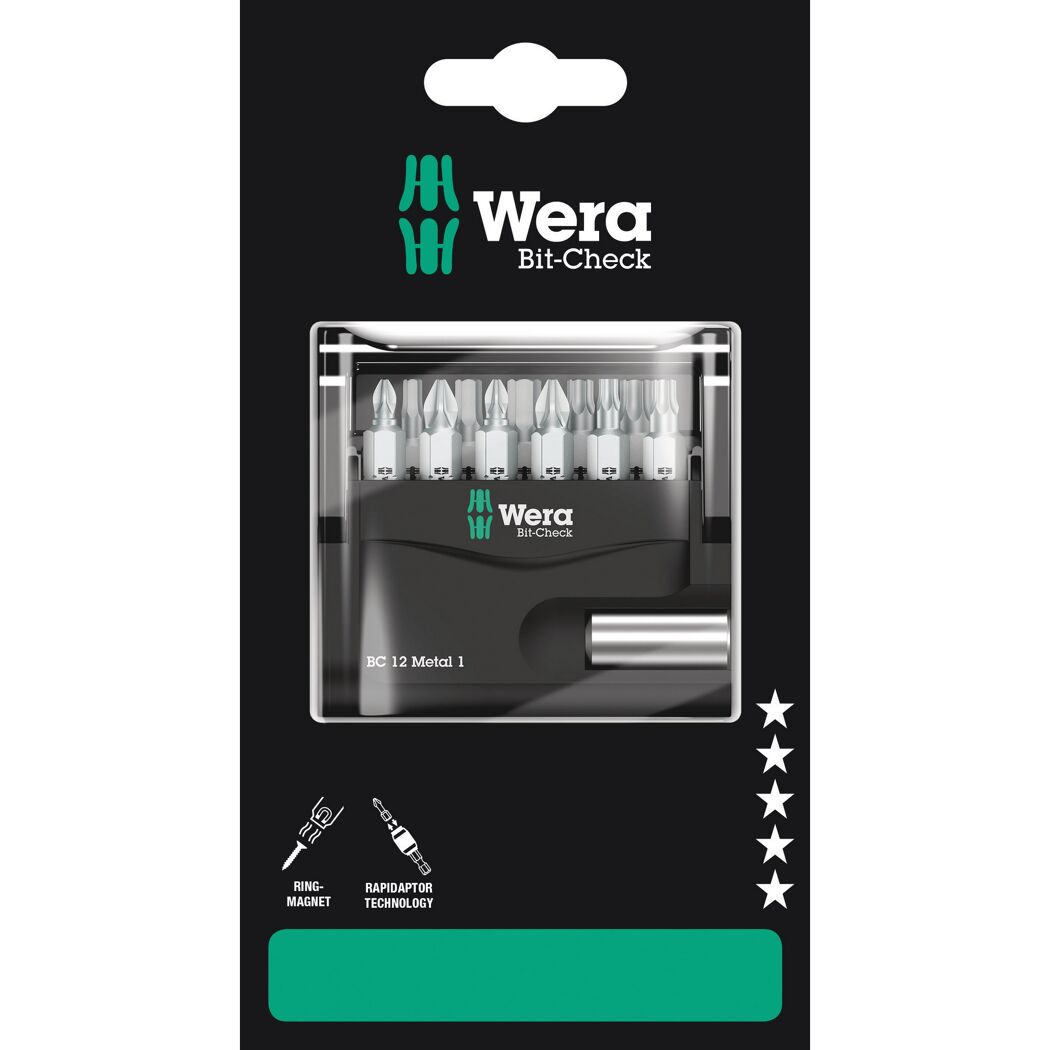 Wera Bit-Check 12 Metal 1, 12-teilig