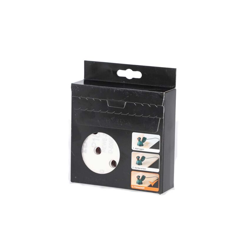 Schleifpapier-Set Toom 115 mm in Verpackung