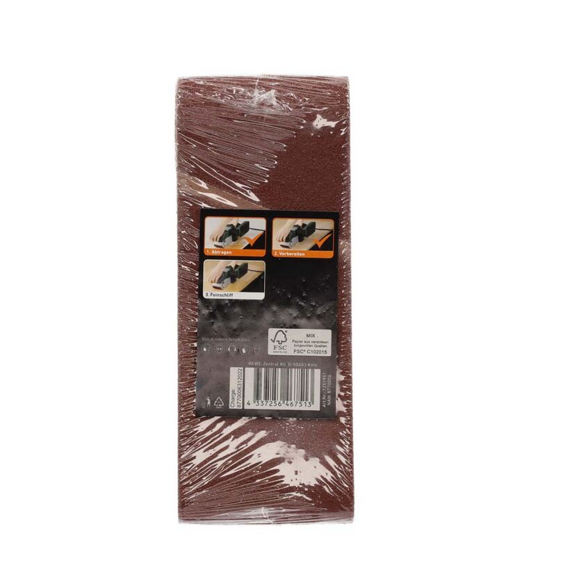 Schleifpapier-Set 75 x 457 mm K60/80 6 Stück