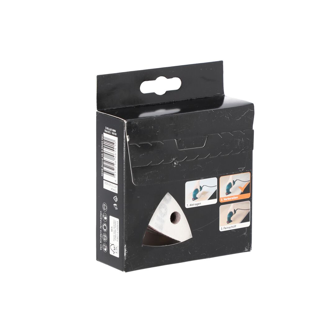 Schleifpapier-Set in Verkaufsverpackung