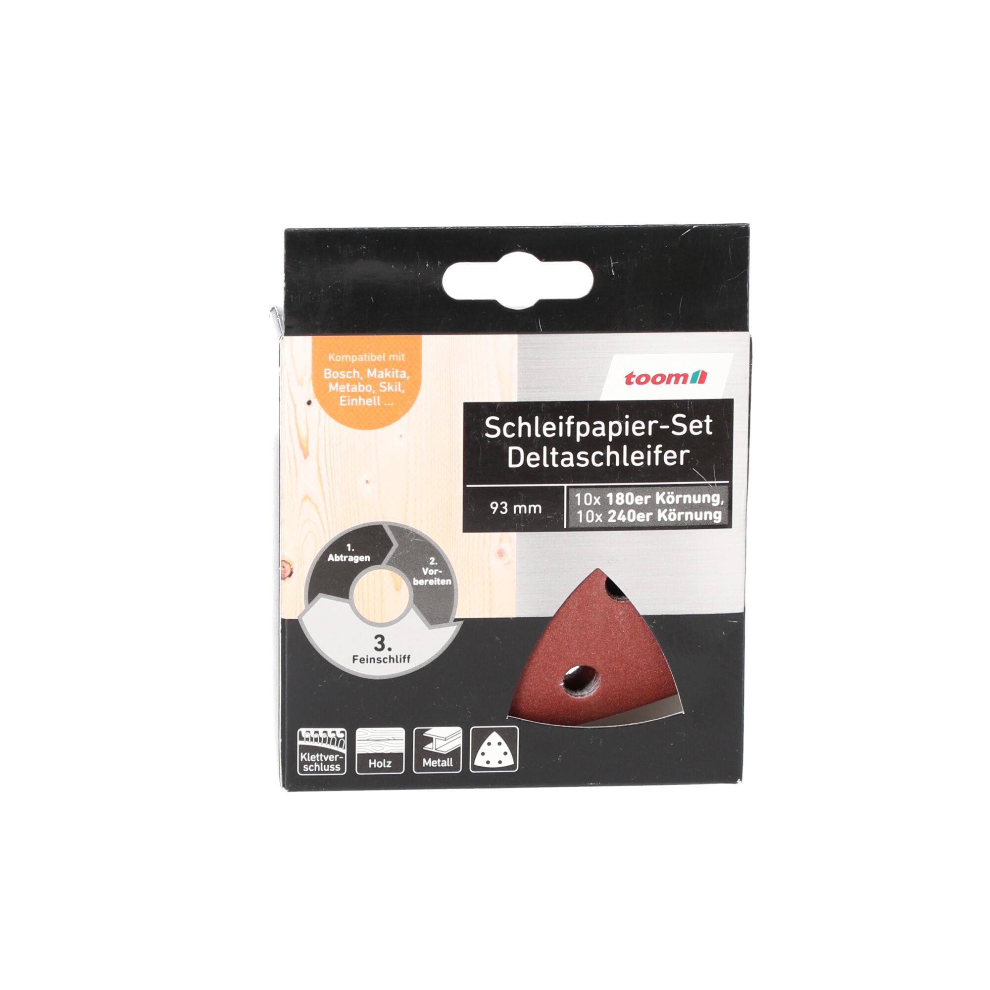 Schleifpapier-Set für Deltaschleifer von toom
