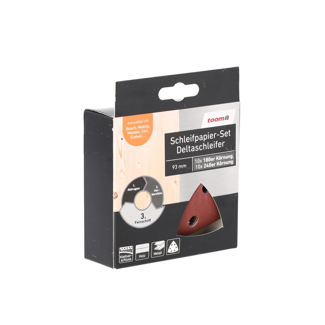 Schleifpapier-Set für Deltaschleifer, 93 mm, toom