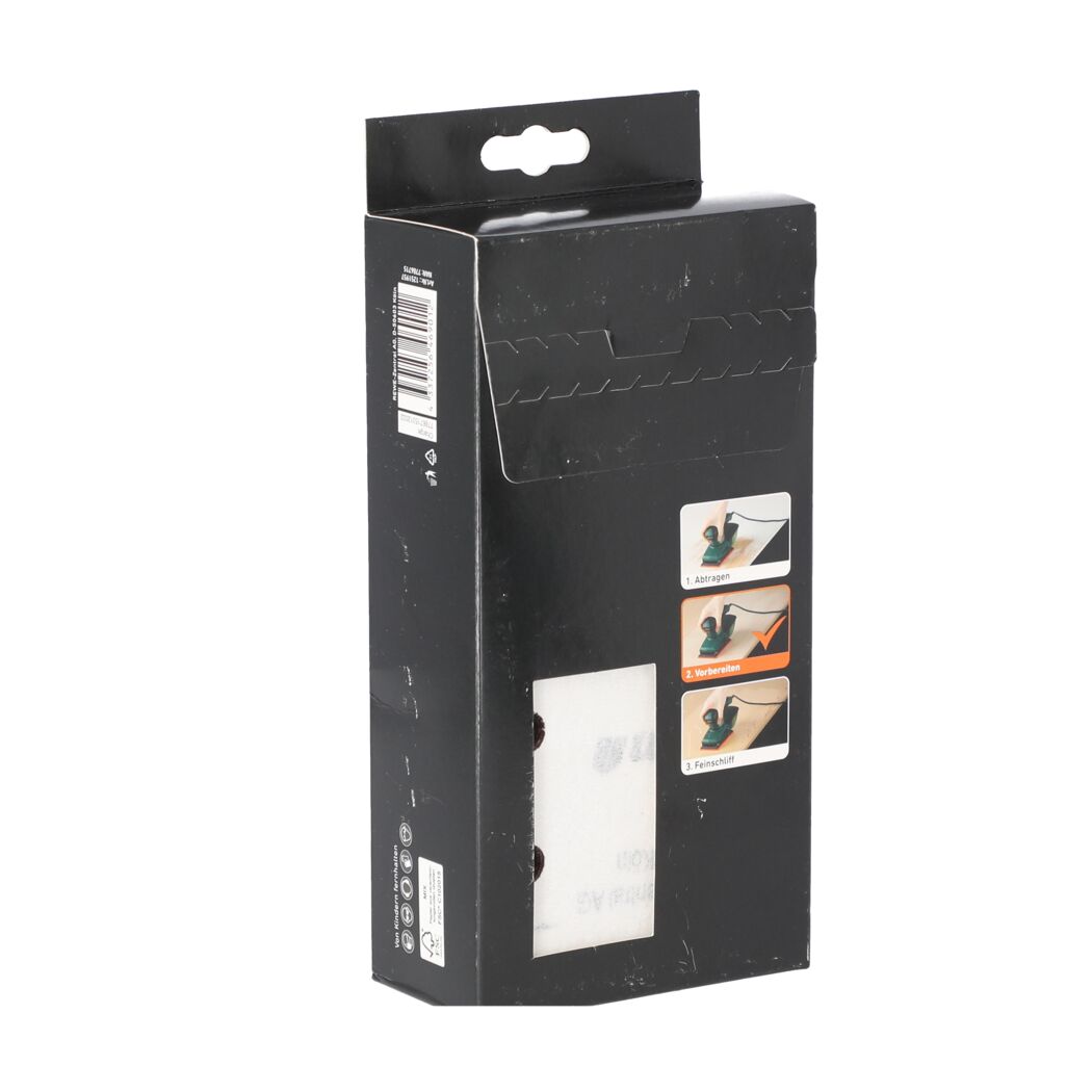 Schleifpapierset in Verpackung