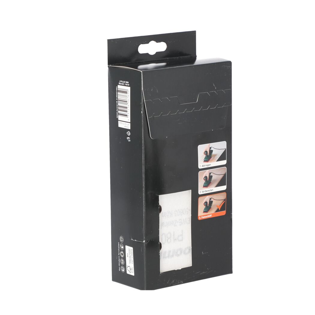 Schleifpapier-Set in Verkaufsverpackung