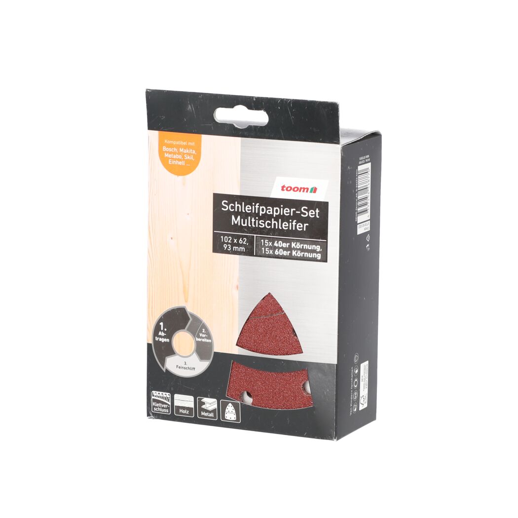 Schleifpapier-Set für Multischleifer von toom