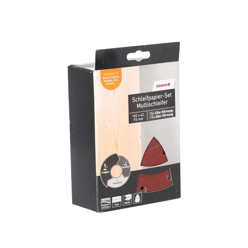 Schleifpapier-Set für Multischleifer von toom