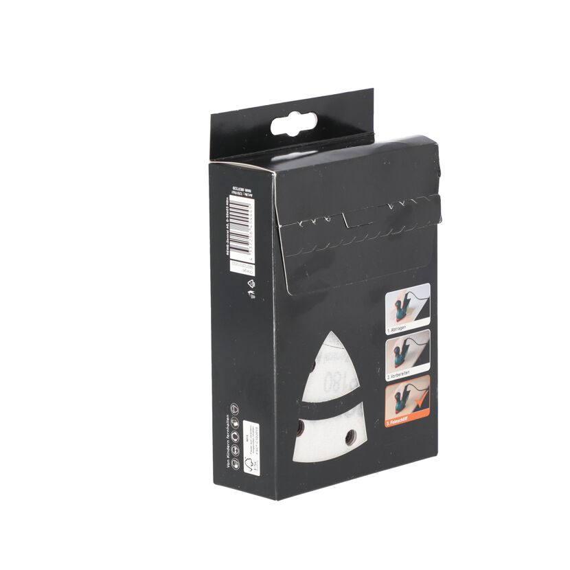 Schleifpapierset in Verpackung