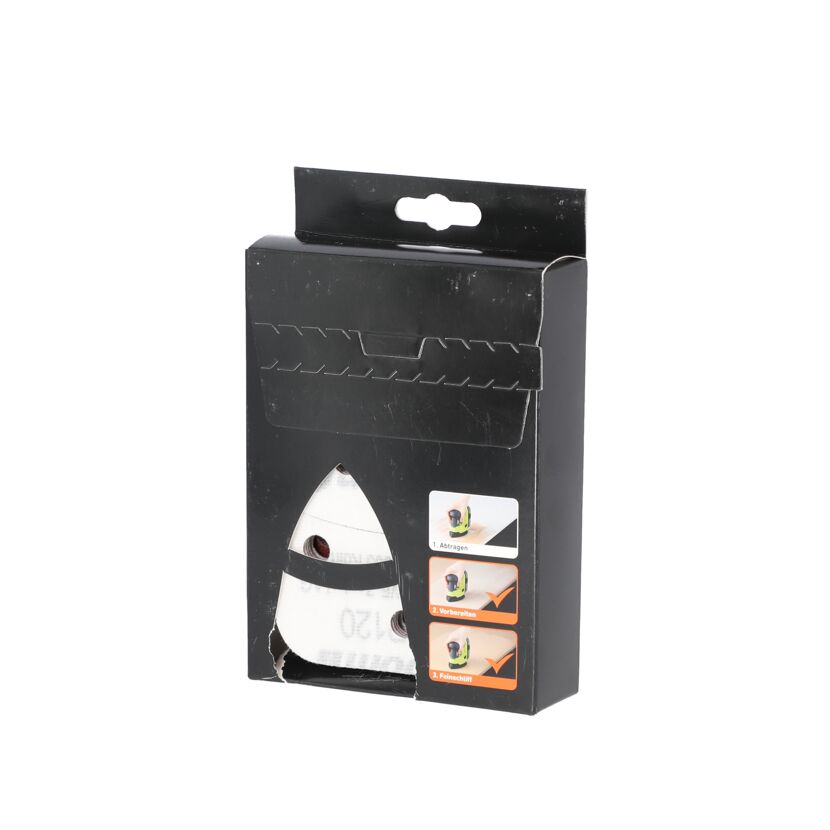 Schleifpapier-Set toom 100 x 140 mm (120/180) in Verpackung