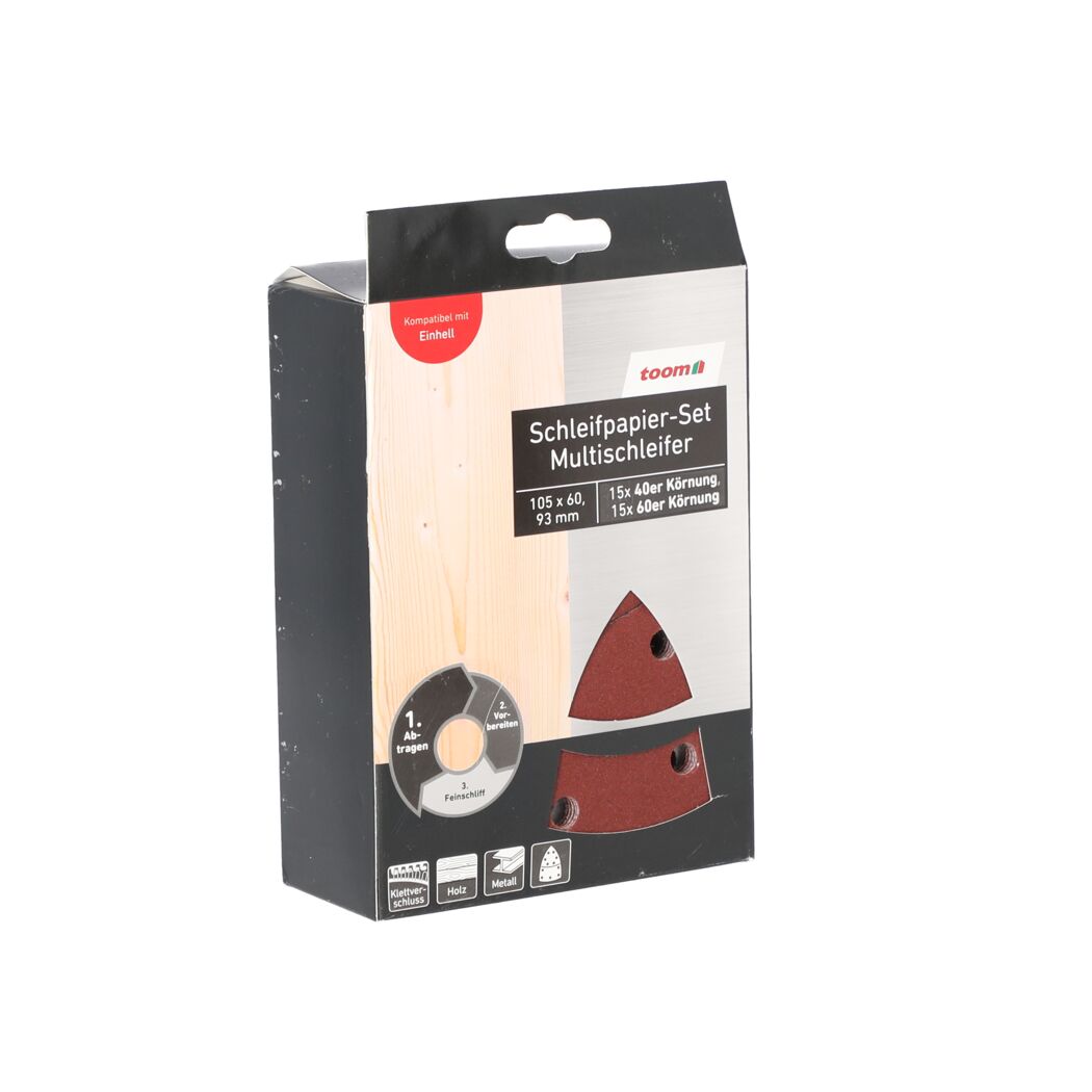 Schleifpapier-Set 105 x 60, 93 mm, K40/60, 30 Stück