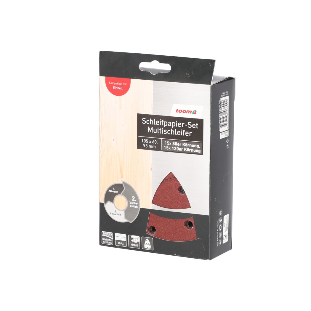 Schleifpapier-Set für Multischleifer von toom