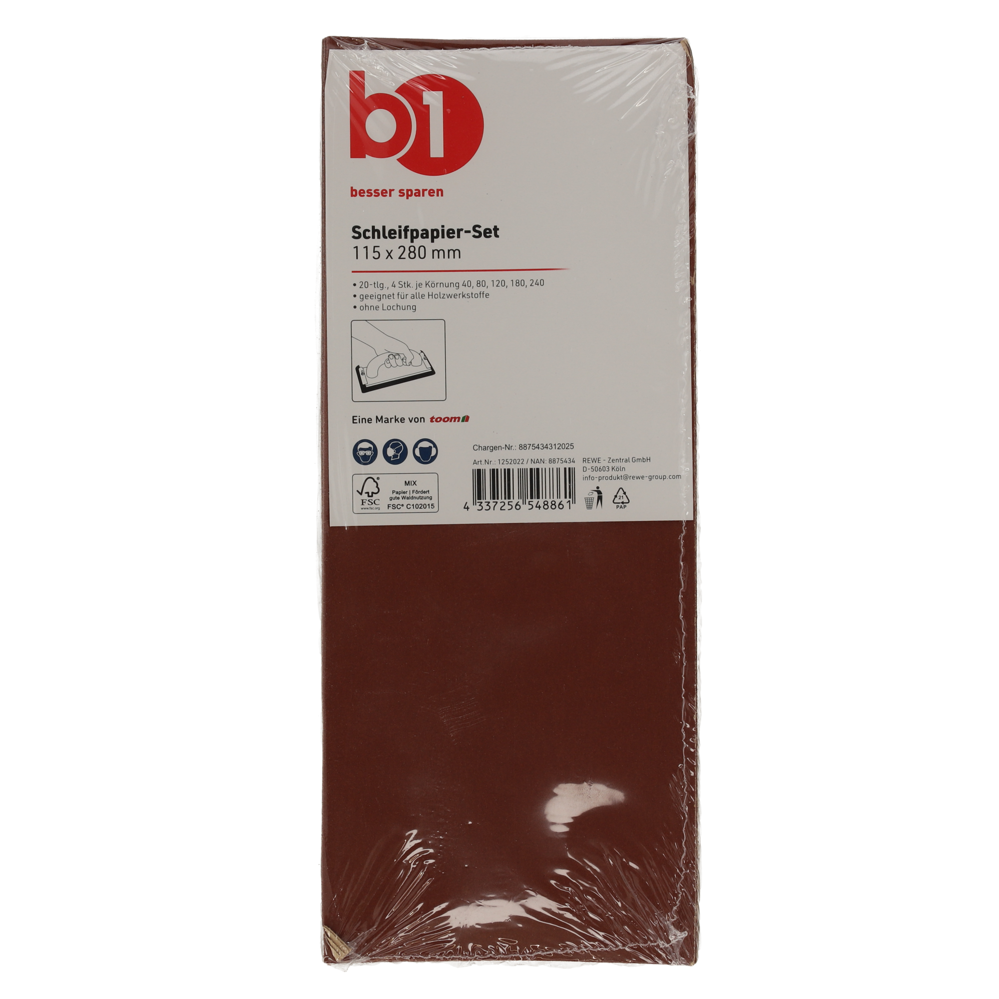 Schleifstreifen-Set 115 x 280 mm 20-teilig